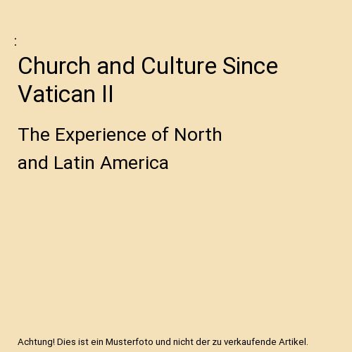 Church and culture since - culture,